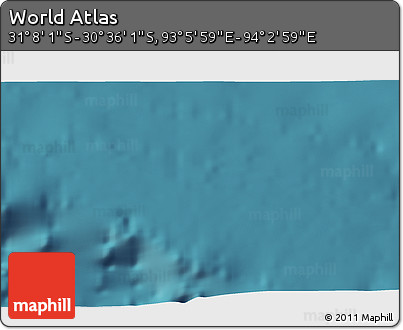 Satellite 3D Map of the Area around 30° 52' 1" S, 93° 34' 29" E