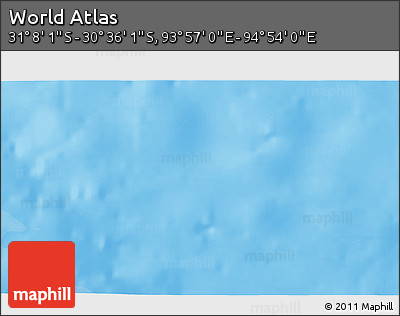 Political 3D Map of the Area around 30° 52' 1" S, 94° 25' 30" E