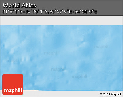 Shaded Relief 3D Map of the Area around 30° 52' 1" S, 94° 25' 30" E