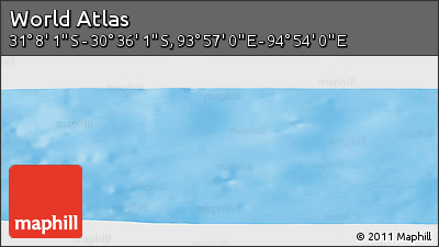 Physical Panoramic Map of the Area around 30° 52' 1" S, 94° 25' 30" E