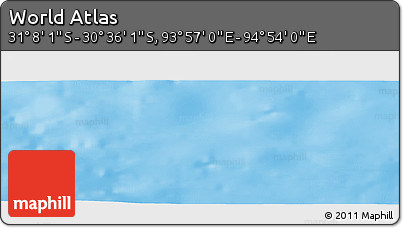 Physical Panoramic Map of the Area around 30° 52' 1" S, 94° 25' 30" E
