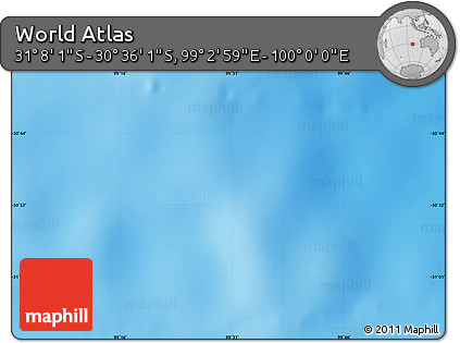 Physical Map of the Area around 30° 52' 1" S, 99° 31' 30" E