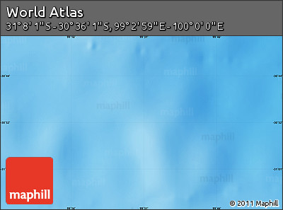 Physical Map of the Area around 30° 52' 1" S, 99° 31' 30" E