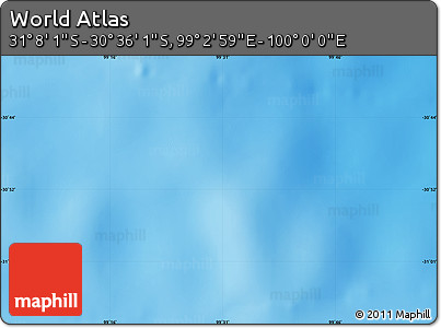 Physical Map of the Area around 30° 52' 1" S, 99° 31' 30" E