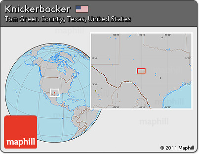 Gray Location Map of Knickerbocker