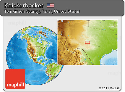 Physical Location Map of Knickerbocker