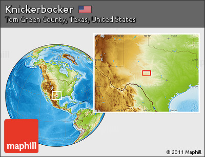Physical Location Map of Knickerbocker