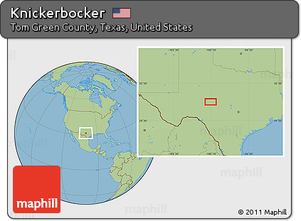 Savanna Style Location Map of Knickerbocker