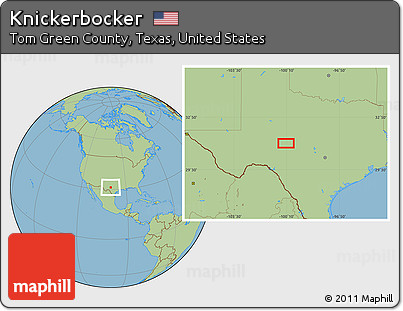 Savanna Style Location Map of Knickerbocker