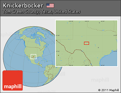 Savanna Style Location Map of Knickerbocker