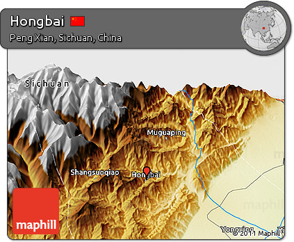 Physical 3D Map of Hongbai