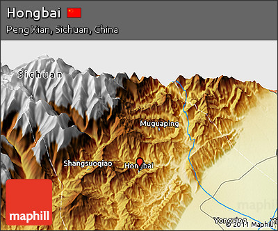 Physical 3D Map of Hongbai
