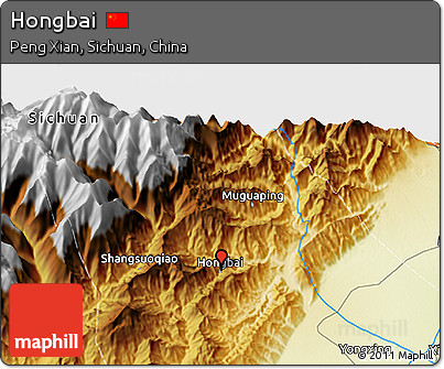 Physical 3D Map of Hongbai