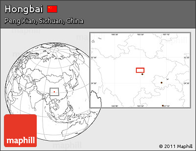 Blank Location Map of Hongbai