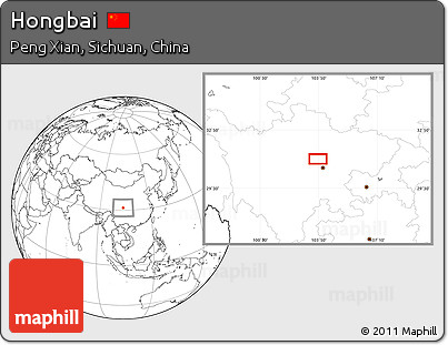 Blank Location Map of Hongbai