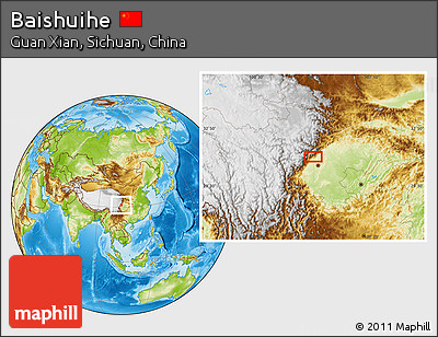 Physical Location Map of Baishuihe