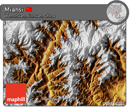 Physical Map of Miansi