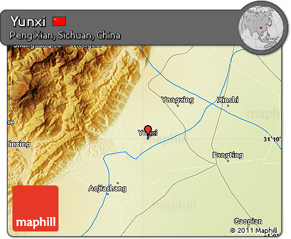 Physical Map of Yunxi