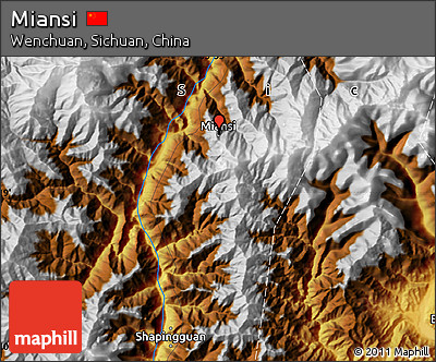 Physical Map of Miansi