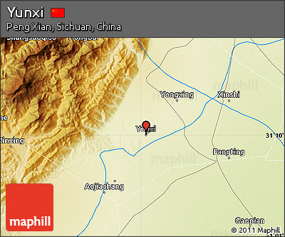 Physical Map of Yunxi