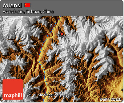 Physical Map of Miansi
