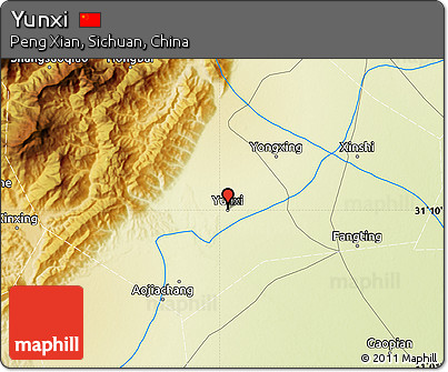 Physical Map of Yunxi