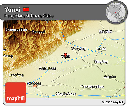 Physical Panoramic Map of Yunxi