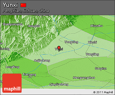 Political Panoramic Map of Yunxi