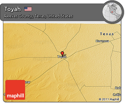 Physical 3D Map of Toyah