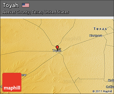 Physical 3D Map of Toyah