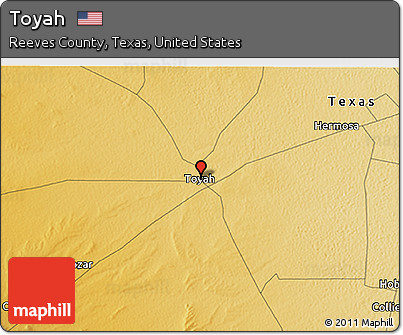 Physical 3D Map of Toyah