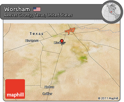 Satellite 3D Map of Worsham