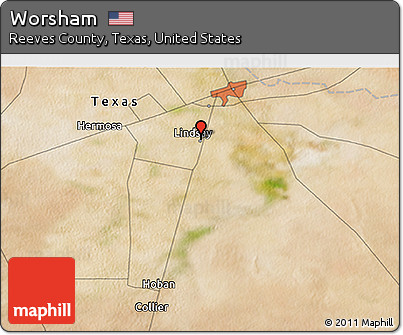 Satellite 3D Map of Worsham
