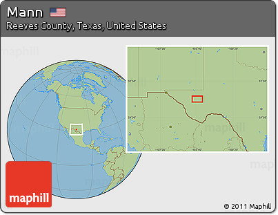 Savanna Style Location Map of Mann