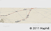 Shaded Relief Panoramic Map of Mann