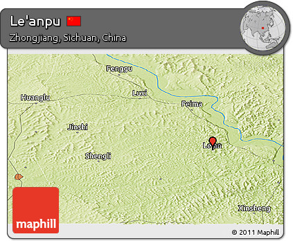 Physical Panoramic Map of Le'anpu