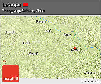 Physical Panoramic Map of Le'anpu