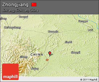 Physical Panoramic Map of Zhongjiang