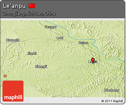 Physical Panoramic Map of Le'anpu