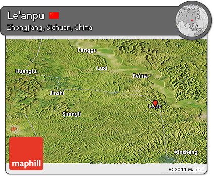 Satellite Panoramic Map of Le'anpu