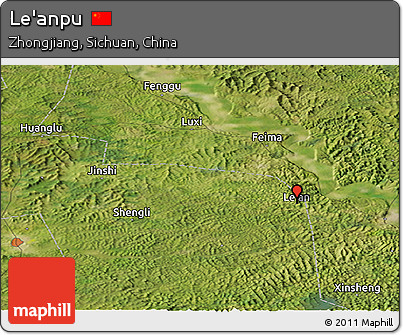 Satellite Panoramic Map of Le'anpu