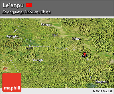 Satellite Panoramic Map of Le'anpu
