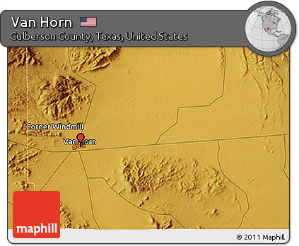 Physical 3D Map of Van Horn