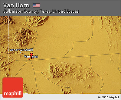 Physical 3D Map of Van Horn