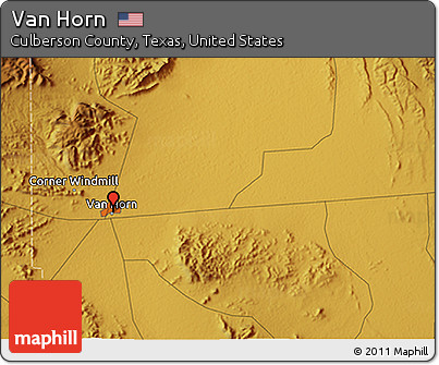 Physical 3D Map of Van Horn