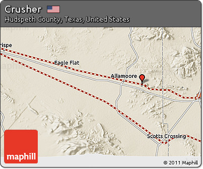 Shaded Relief 3D Map of Crusher