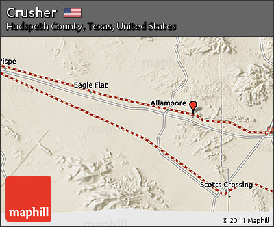 Shaded Relief 3D Map of Crusher