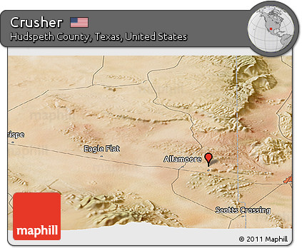 Satellite Panoramic Map of Crusher
