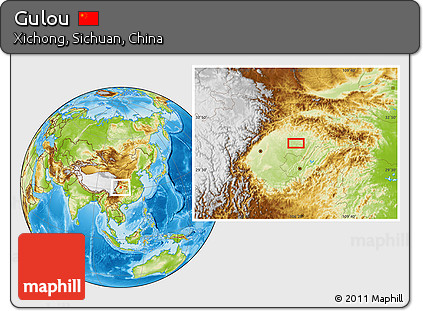 Physical Location Map of Gulou