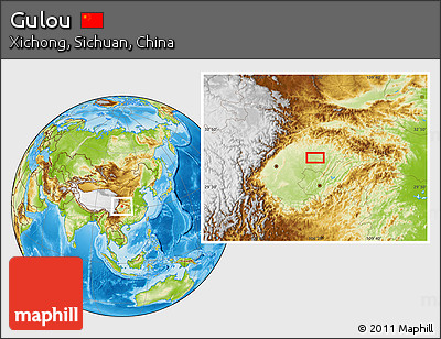 Physical Location Map of Gulou